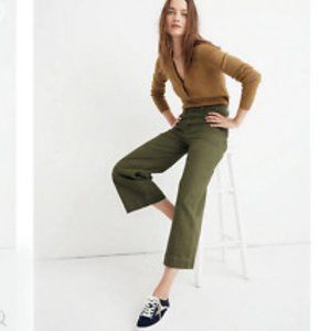 MADEWELLEmmett Wide-Leg Crop Pants Button-Front Ed